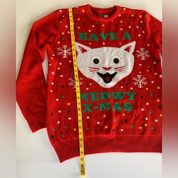 NEW H&M Meowy X-Mas Ugly Christmas Sweater - Size M - Picture 8 of 11